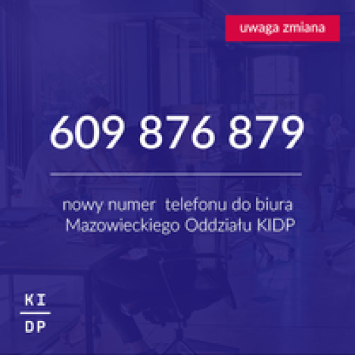 Zmiana nr telefonu Mazowieckiego Oddziału KIDP